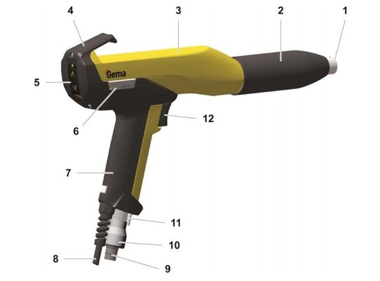 GM03 ম্যানুয়াল ডিভাইসের জন্য LED উচ্চ ভোল্টেজ ডিসপ্লে সহ ম্যানুয়াল বন্দুক 2 বি