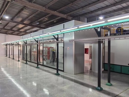 কাঠের প্লেট কাঠের আসবাবপত্র Mdf এর জন্য 40m/ঘন্টা স্বয়ংক্রিয় পাউডার লেপ লাইন