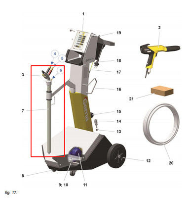 1009679 আবরণ সরঞ্জাম খুচরা যন্ত্রাংশ তরলীকরণ / সাকশন ইউনিট প্রো বি