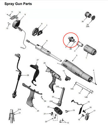 নর্ডসন এনকোর ম্যানুয়াল স্প্রে বন্দুকের জন্য ইলেক্ট্রোড সমাবেশ প্রতিস্থাপন 1083137