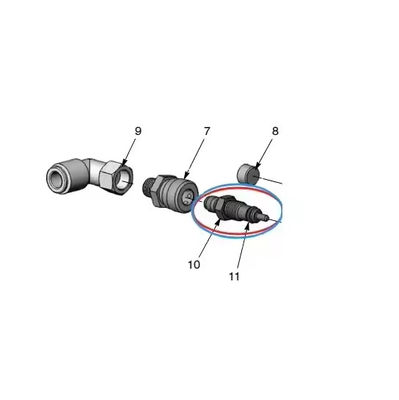 জেনার II স্টেইনলেস স্টীল পাউডার ফিড পাম্প নল 1600595 এয়ার ফ্লো পাউডার লেপ মেশিনের জন্য খুচরা যন্ত্রাংশ OEM সমর্থন